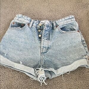 Zara Women's Faded Blue Jean Shorts